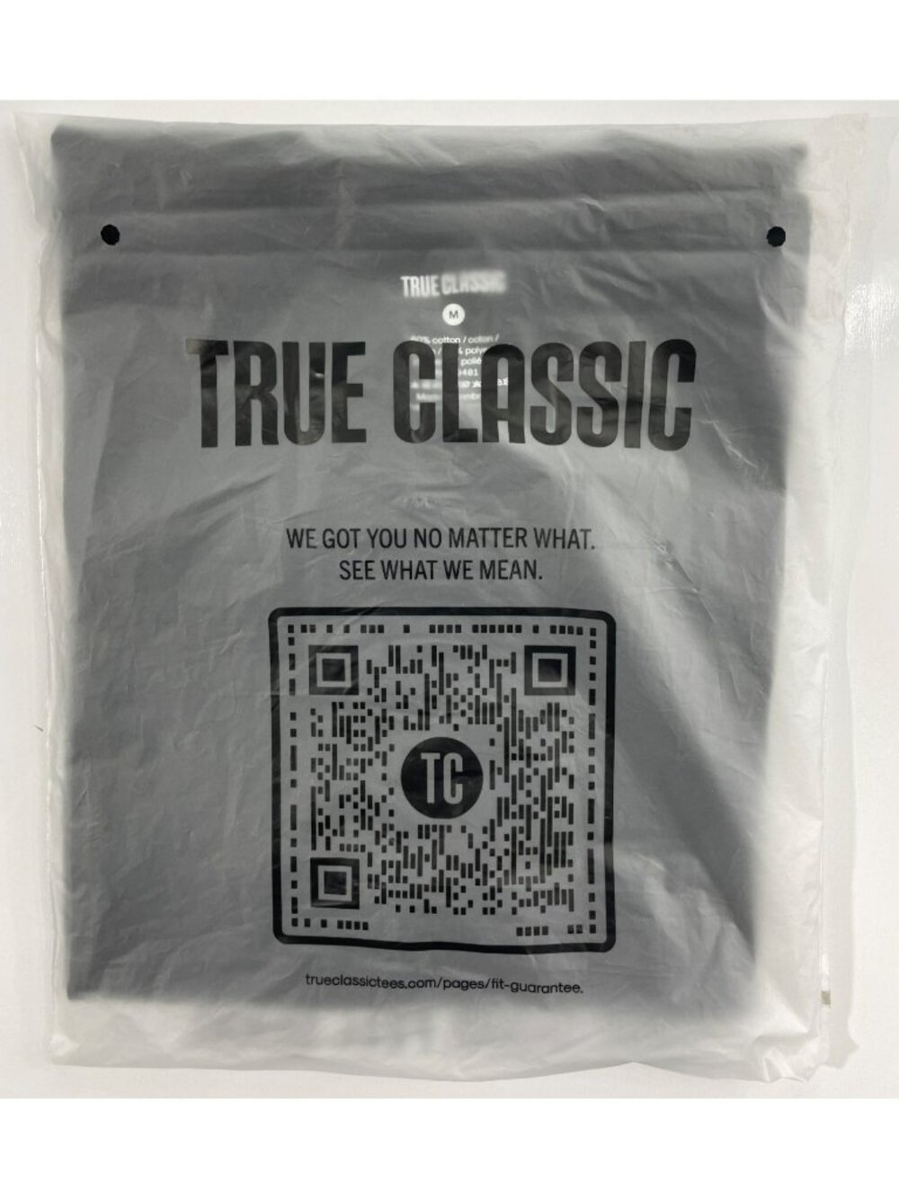 True Classic Tee Logo Short Sleeve Black Cotton Blend Men's Size Medium NWT